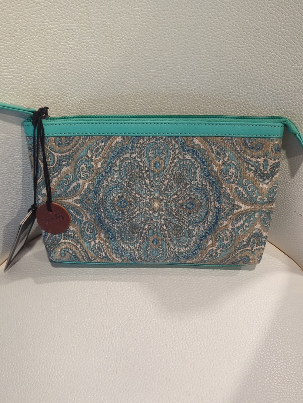 Turquoise Paisley Travel Pouch